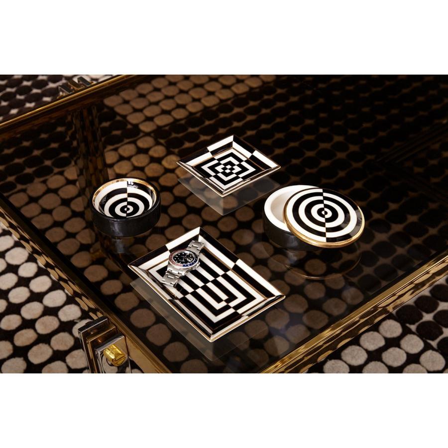 インテリア雑貨 小物入れ トレイ インテリアアクセサリー 高級 ラグジュアリー モダン【Op Art Rectangle Tray】