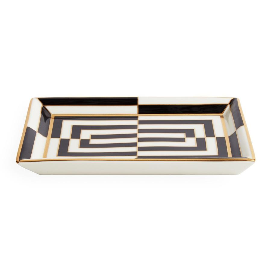 インテリア雑貨 小物入れ トレイ インテリアアクセサリー 高級 ラグジュアリー モダン【Op Art Rectangle Tray】_3