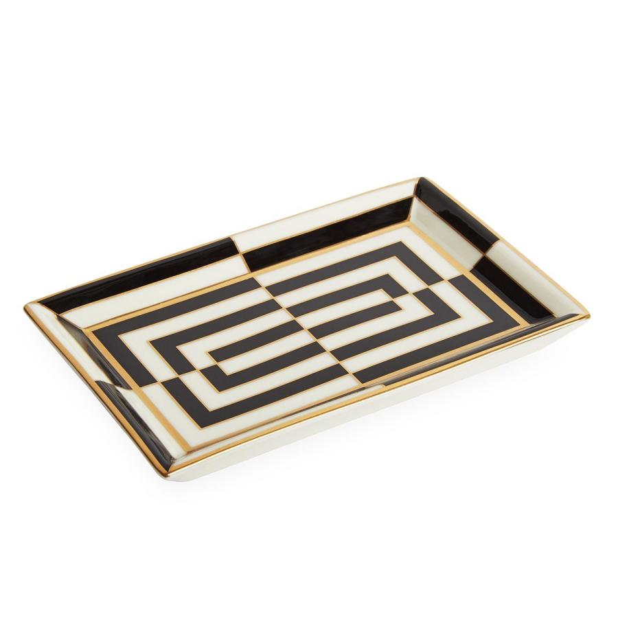 インテリア雑貨 小物入れ トレイ インテリアアクセサリー 高級 ラグジュアリー モダン【Op Art Rectangle Tray】_4