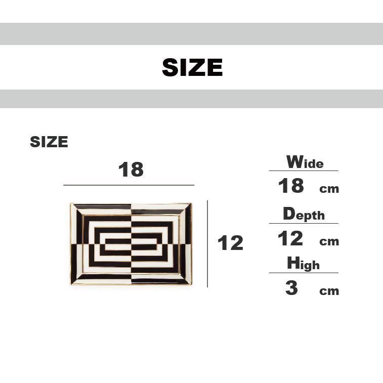 インテリア雑貨 小物入れ トレイ インテリアアクセサリー 高級 ラグジュアリー モダン【Op Art Rectangle Tray】_6