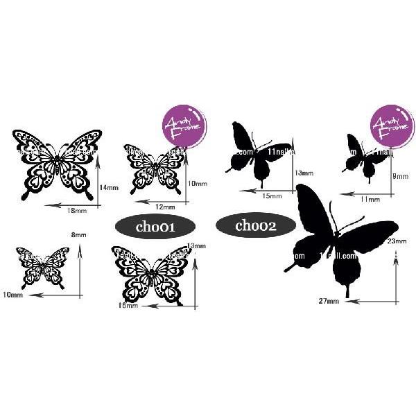 アンディフレームandy Frame エアブラシステンシルシートmini 蝶バタフライ ネイル タトゥ デコに Andy Mini Cho イイネイル Yahoo 店 通販 Yahoo ショッピング