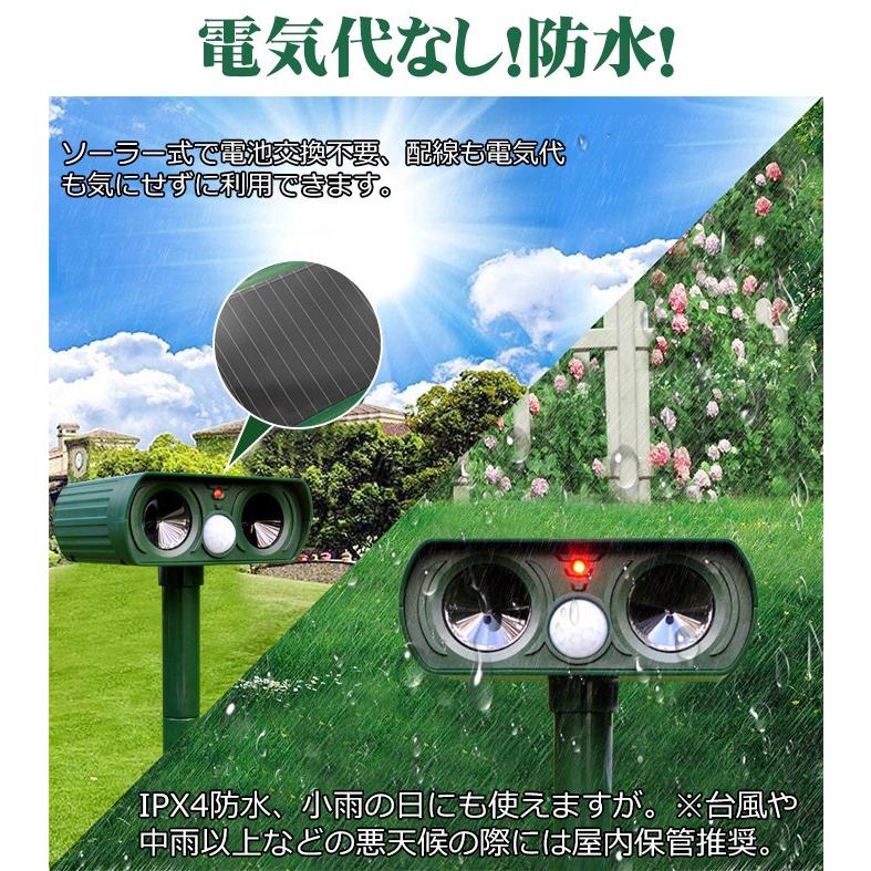5 Off特典中2個セット 動物撃退器 猫よけ ソーラー式 超音波 電磁波 赤外線センサー 簡単設置 猫 犬 ネズミ キツネ 鳥 スズメ 鳩 コウモリ 撃退 Dwquzhuqi01 2p 11o Clock 通販 Yahoo ショッピング