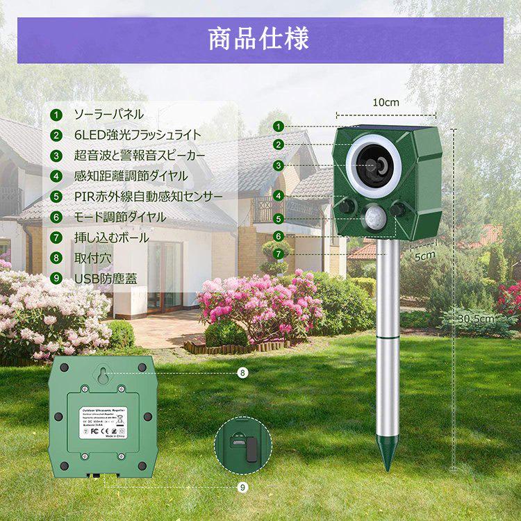 猫よけ 動物撃退器 害獣撃退器 超音波 ソーラーusb充電式 スズメ撃退 鳩よけ対策 Pir赤外線センサー 野良犬退治 猪防止 鳥害対策 Dwquzhuqi11 11o Clock 通販 Yahoo ショッピング