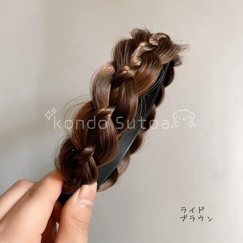 三つ編みカチューシャ ヘアアレンジ カチューシャ レディース ヘア編み 髪留め ヘアアクセサリー 40代 50代 30代｜11oclock｜11