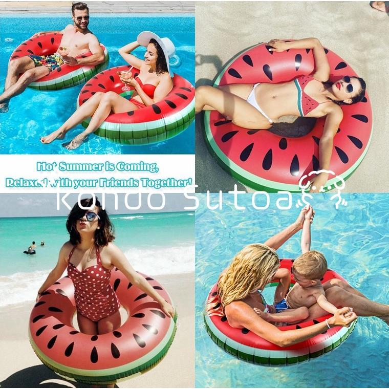 在庫処分セール！ 浮き輪 子供 大人用 サイズ 120 90 スイカ ドーナツ おしゃれ 浮輪 ウキワ 腰 70cm 80cm |  | 14