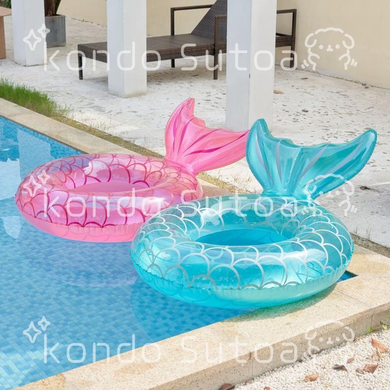 マーメイド 大人用 浮き輪 うきわ 人魚浮き輪 プールリング