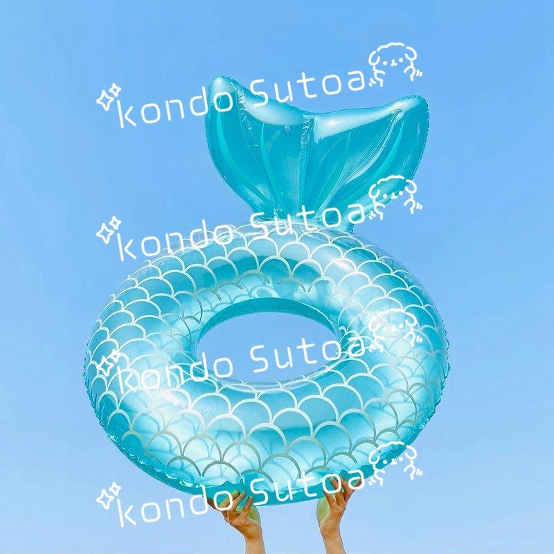 マーメイド 大人用 浮き輪 うきわ 人魚浮き輪 プールリング