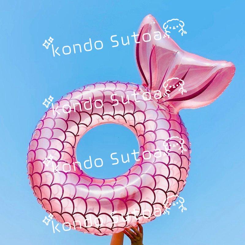 マーメイド 大人用 浮き輪 うきわ 人魚浮き輪 プールリング