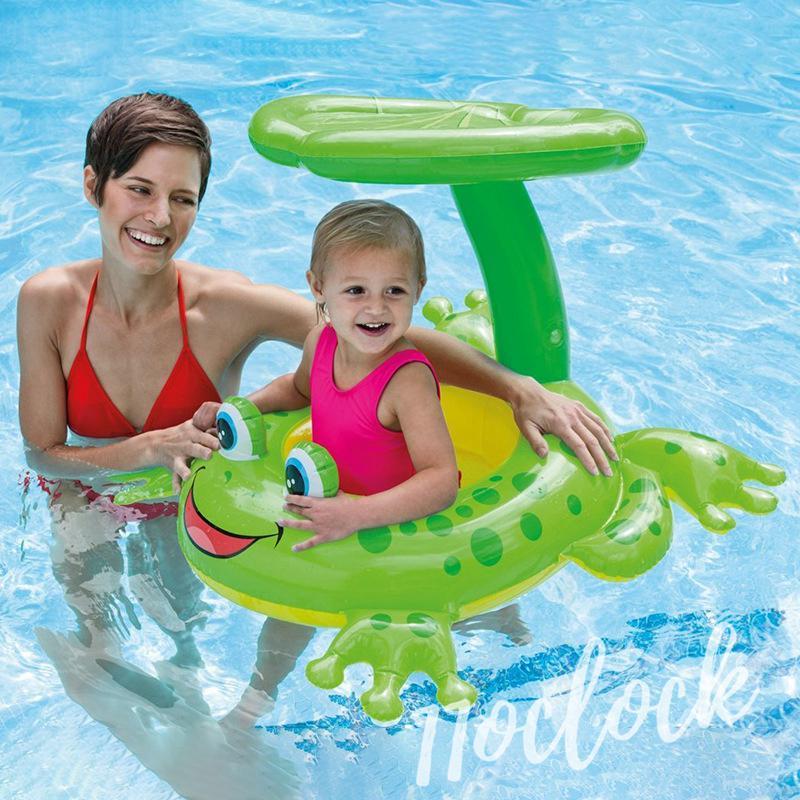 浮き輪 子供 足入れ 屋根付き カエル おしゃれ 浮輪 ウキワ キッズ 5歳