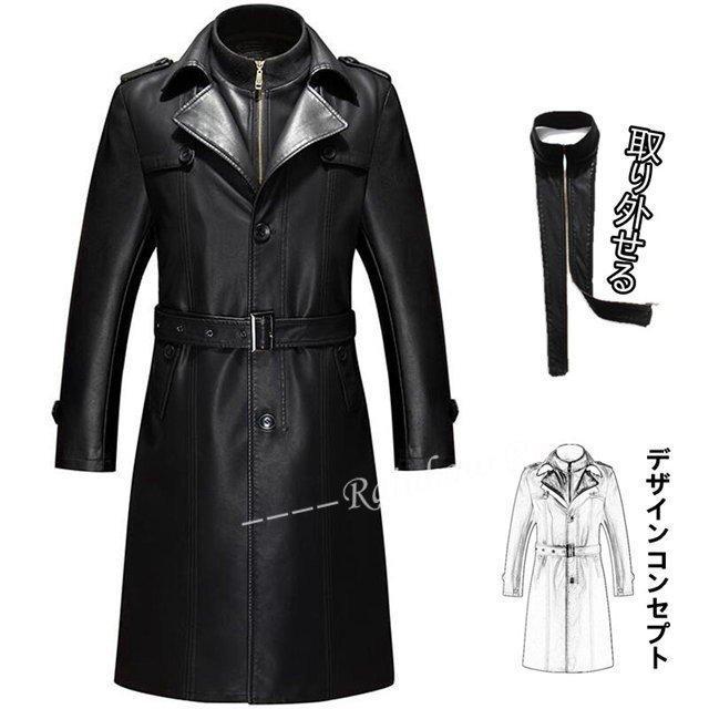 MIDAS レザー　ライダース　ロングジャケット　コート MIDAS レザー ライダース ロングジャケット コート