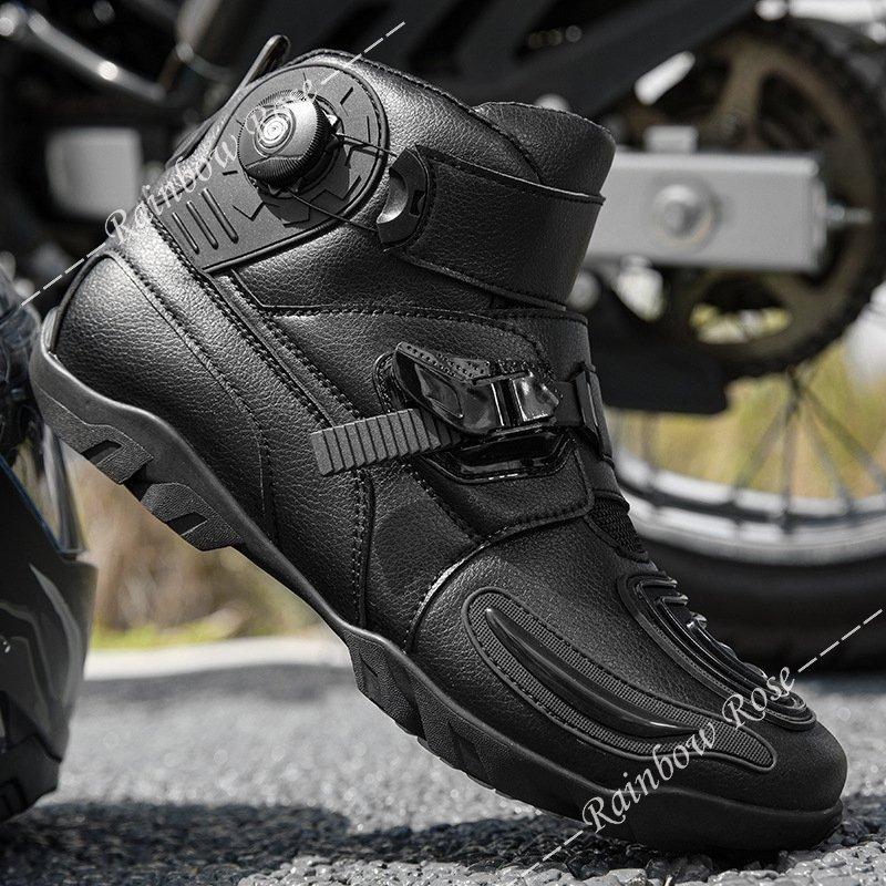 レーシングブーツ　即納　オートバイ靴 　送料無料男女兼用　ツーリングシューズ27 レーシングブーツ メンズ バイク用靴 ツーリング ライディンブーツ