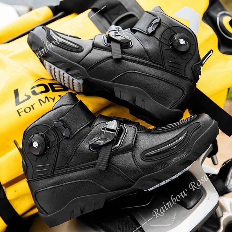 レーシングブーツ メンズ バイク用靴 ツーリング ライディンブーツ