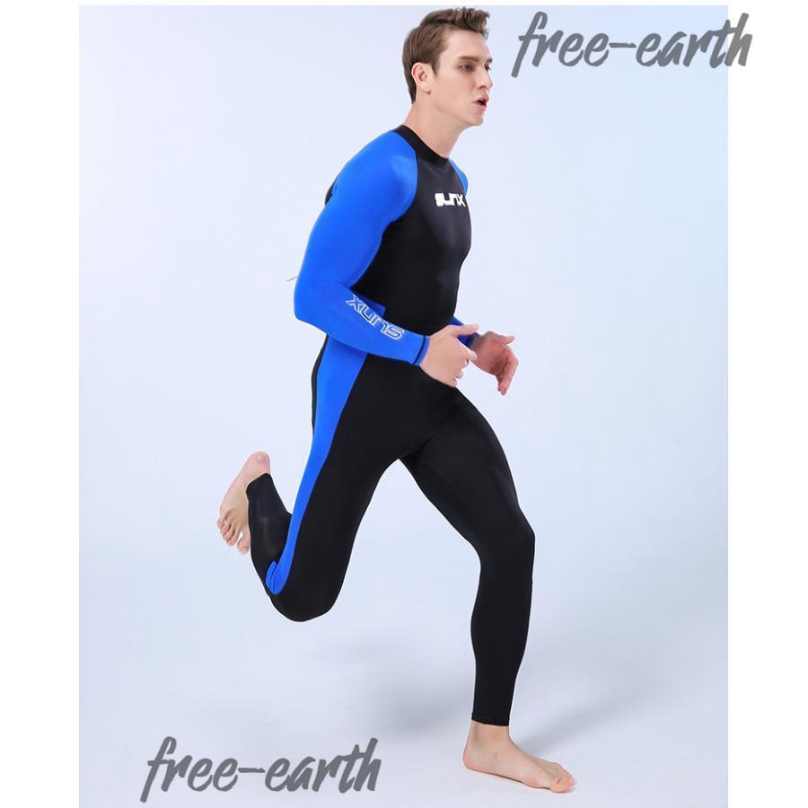 ウェットスーツ フルスーツ メンズ ラッシュガード 水着 長袖 バック