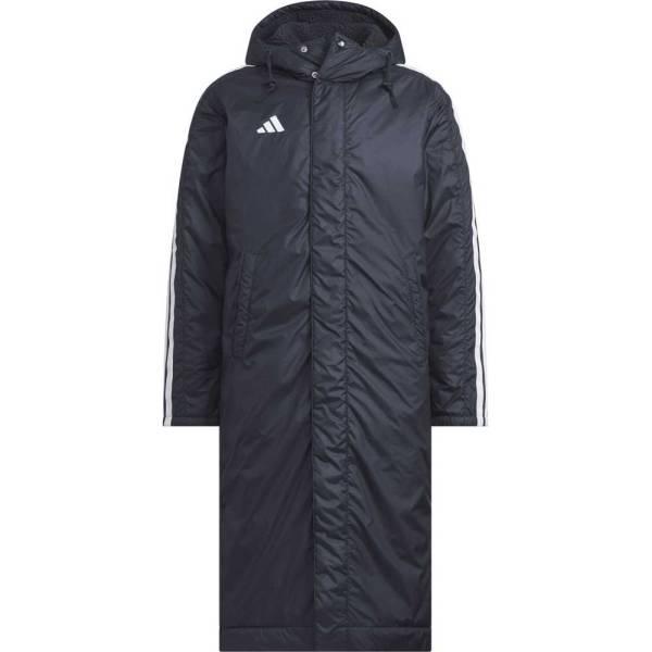 新品未使用！adidas ストライプベンチコート ロング丈　黒 adidas（アディダス） コートマストハブ 3ストライプス ロング