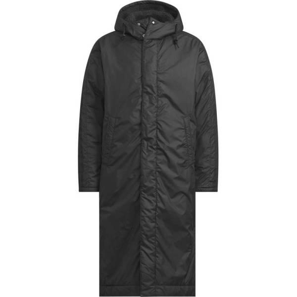 adidas 松本山雅　ブラック ハーフコート　Lサイズ adidas アディダス コートマストハブ 3ストライプス ロングボアコート