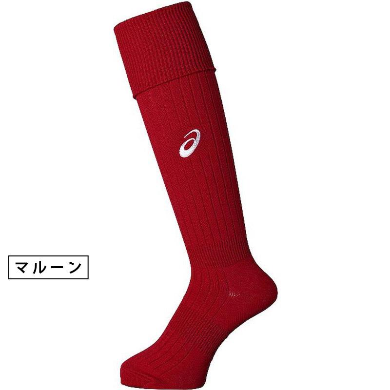 【中古】アシックス ハイソックス 赤/紺ライン(24～26cm) ASICS（アシックス） 【送料無料】アシックス ストッキング XSS096