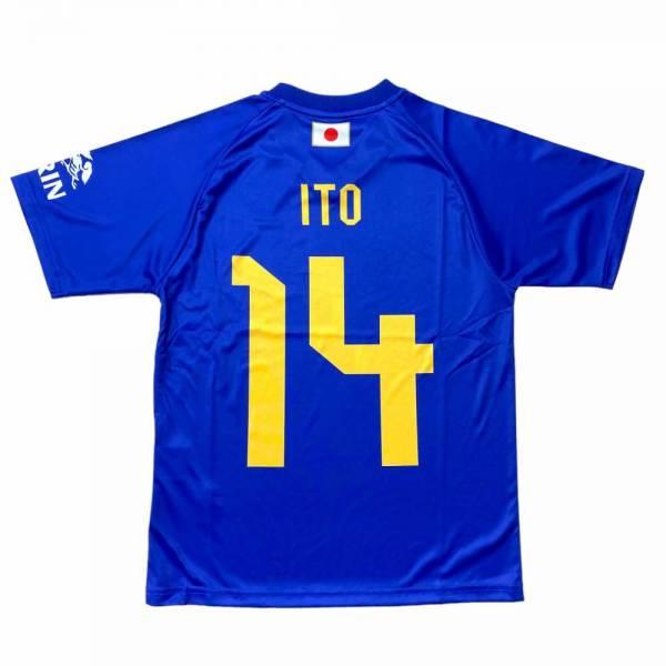 JFA KIRIN×サッカー日本代表 プレーヤーズTシャツ2023 O500A ( サッカー 代表 Ｔシャツ 日本代表ユニフォーム風 大人 子供 キッズ 青 ブルー キリン )｜11store｜14