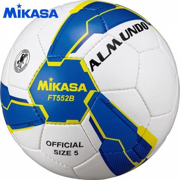 ミカサ サッカーボール ALMUNDO 検定球5号 手縫い ブルー/イエロー FT552BBLY｜11store
