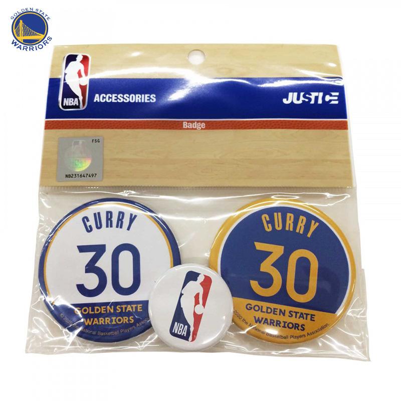 福袋セール Nba ゴールデンステート ウォリアーズ 缶バッジ 3個セット 30 ステフィン カリー Nba バスケ Nbaチーム グッズ