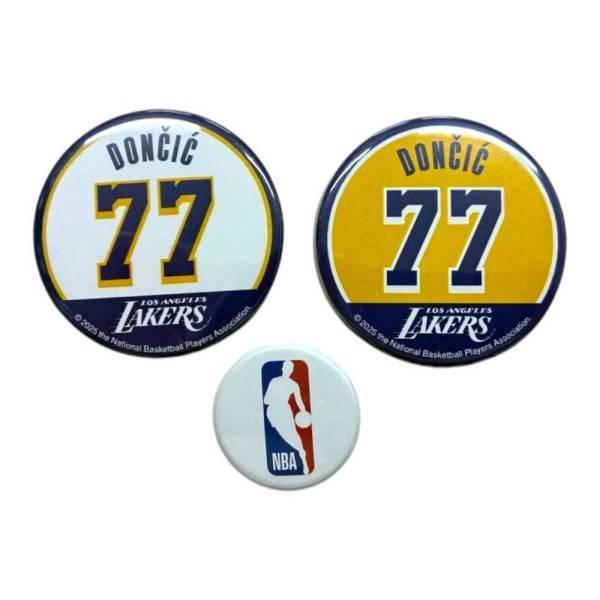 NBA ロサンゼルス・レイカーズ 缶バッジ 3個セット #77 ルカ