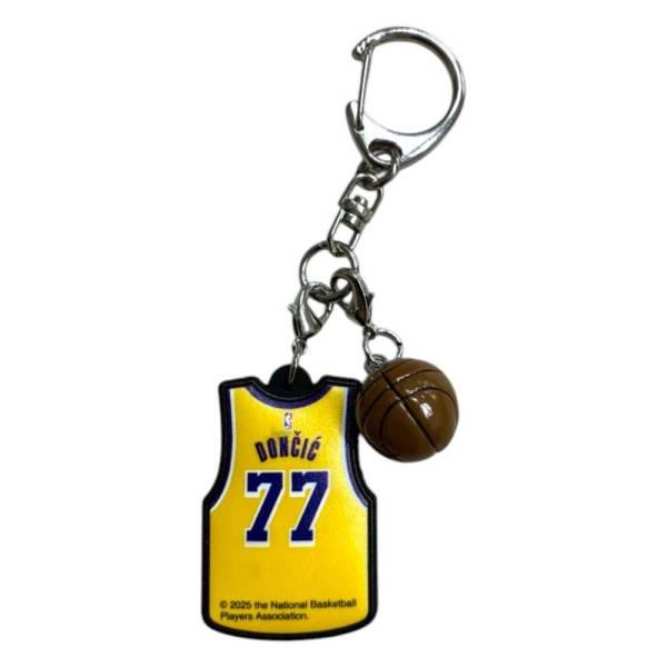 NBA ロサンゼルス・レイカーズ ユニフォーム型ラバーキーホルダー #77