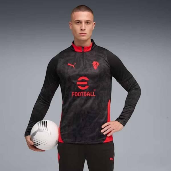 ACミラン　ジップ長袖ウェア　Lサイズ PUMA（プーマ） 2025-26 ACミラン トレーニング クォータージップ 長袖