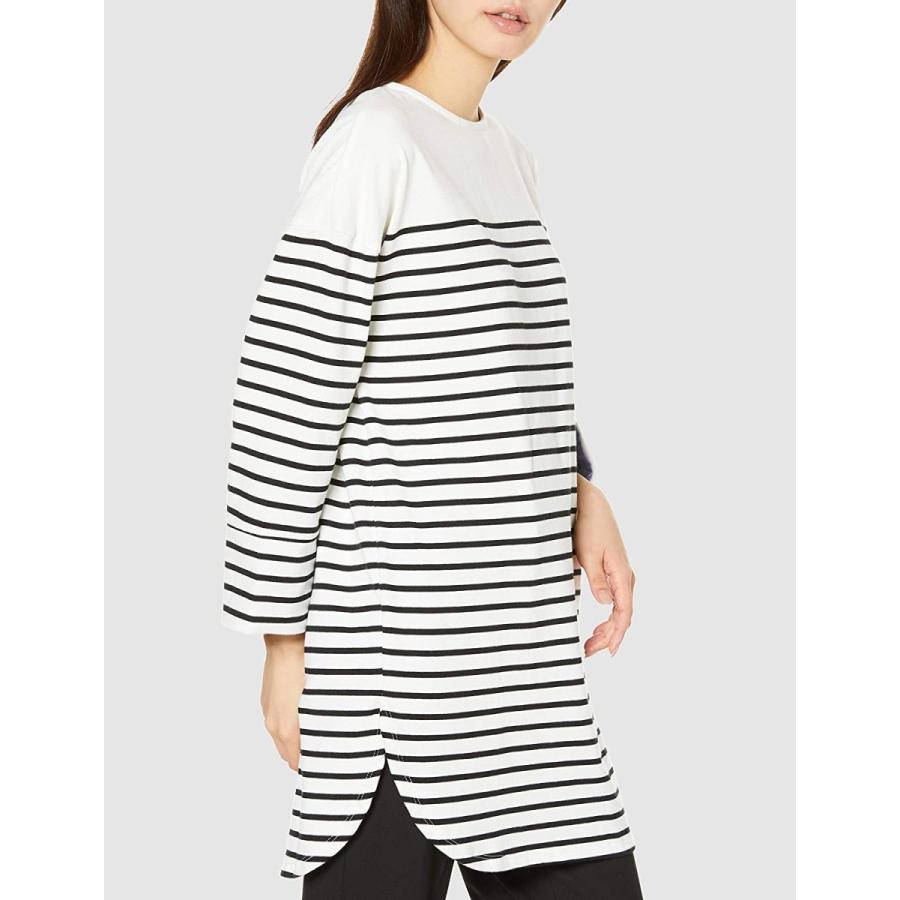 激安大特価 セシール チュニック ボーダーチュニック ドロップショルダー 袖裏配色 レディース Nb 6340 A オフホワイト ブラック 3l ワンピーススーツ Www We Job Com