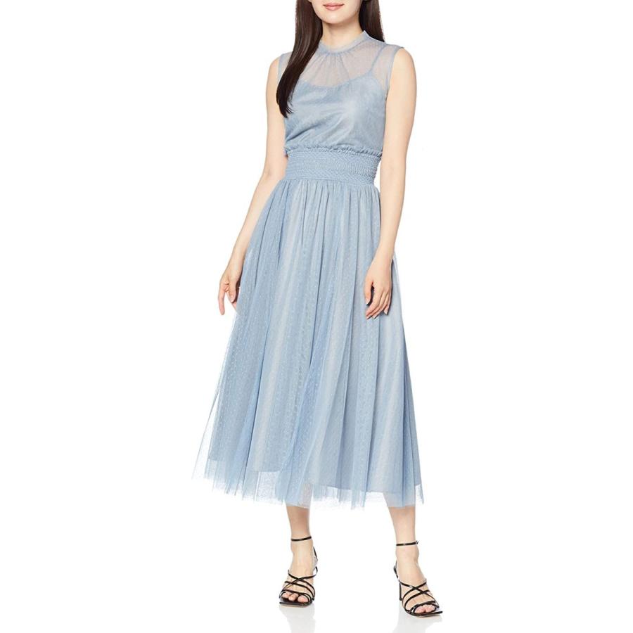 メーカー包装済 マーキュリーデュオ ワンピース ドットチュールスモッキングドレス レディース ブルー 日本 F Free サイズ 爆安プライス Www Skylanceronline Com