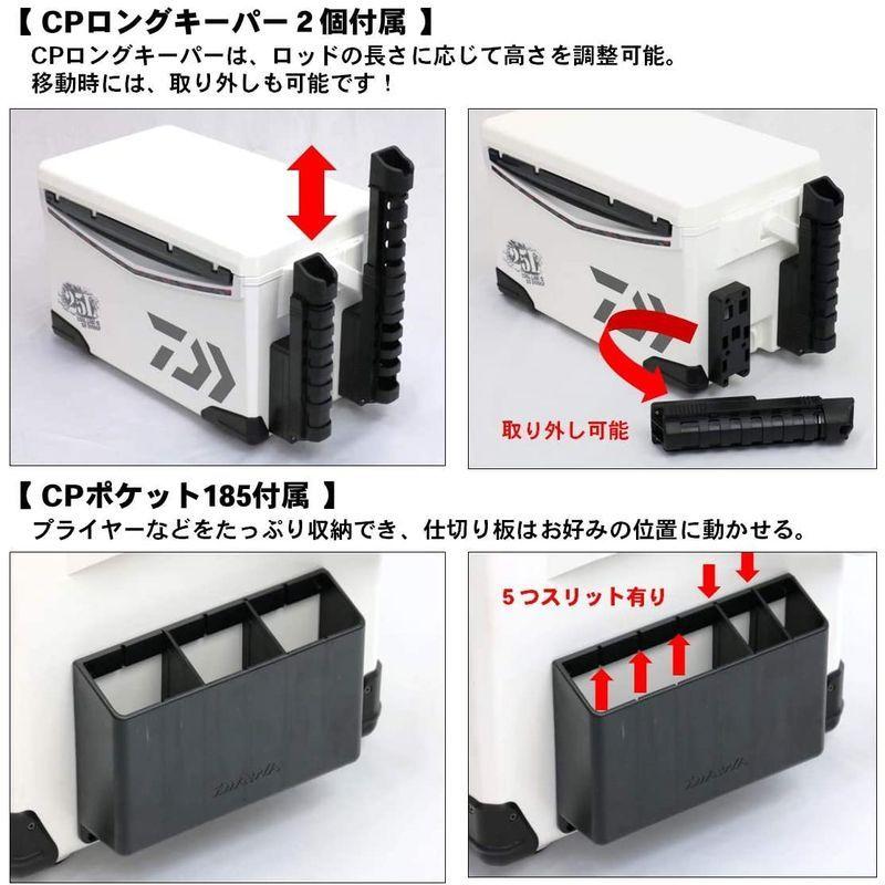 ダイワ(DAIWA) クーラーボックス クールラインα GF SU2500 ブラック 釣り ブラック DAIWA クーラーボックス クールラインα GF SU2500 釣り cm