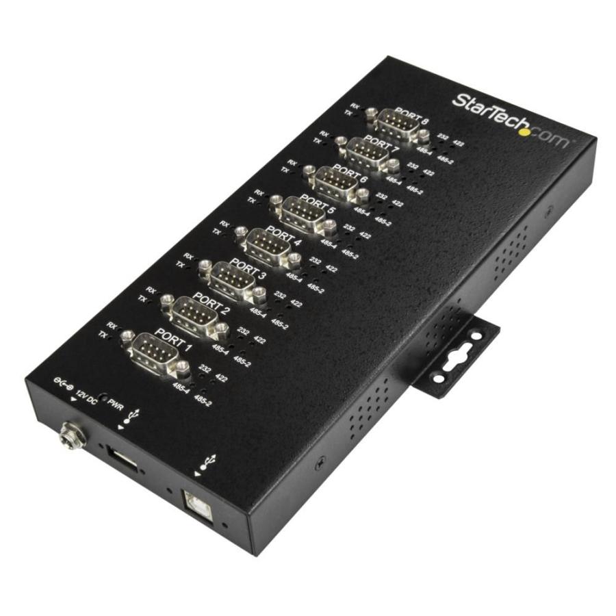 USBシリアルハブ/USB 2.0/8ポート/RS232、422、485/Windows、Linux、macOS/DINレール設置対応/産業用IP30メタル筐体 ICUSB234858I | 