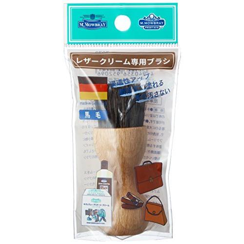 エムモゥブレィ シューケア 手を汚さないクリーム塗布用ブラシ ペネトレィトブラシ 馬毛ブラウン free