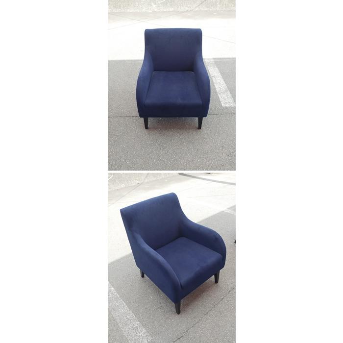 IKEA イケア アームチェア 4脚 引取り限定（大阪）グレー ベルベット