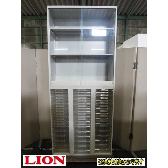 中古)(一部地域送料無料)ライオン事務器 書庫上下セット 上 中古)(一部地域送料無料)ライオン事務器 書庫上下セット 上