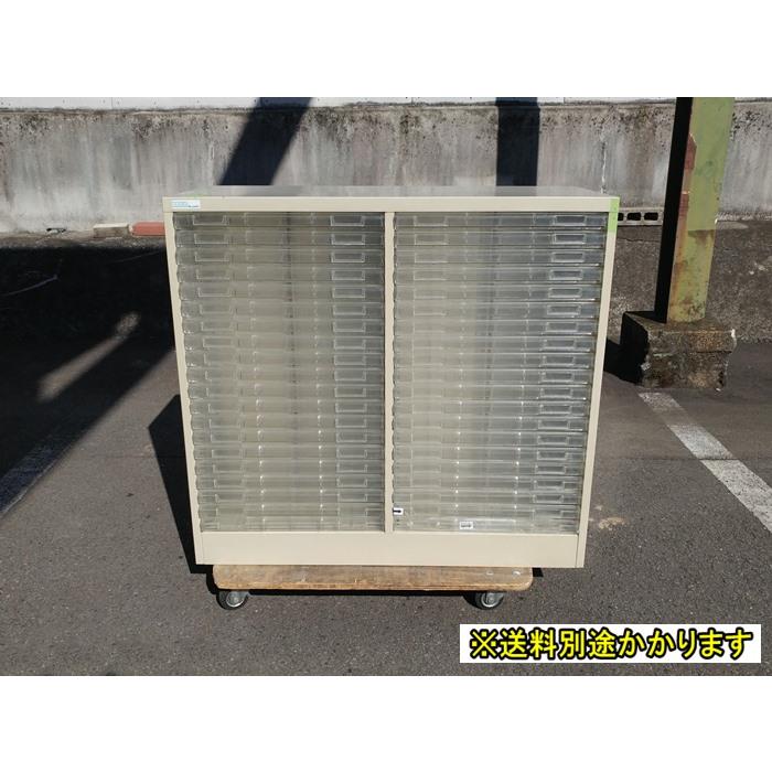 中古）（一部地域送料無料）クリアトレーキャビネット2列20段 A3横 