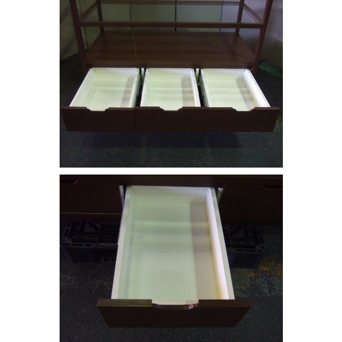 中古）（関東一部限定販売）オープンシェルフ ガラス製ディスプレイ棚 