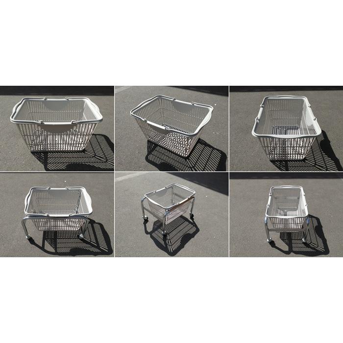 買い物カゴ 70個セット!! 置き台付き F-NA-619-0419A