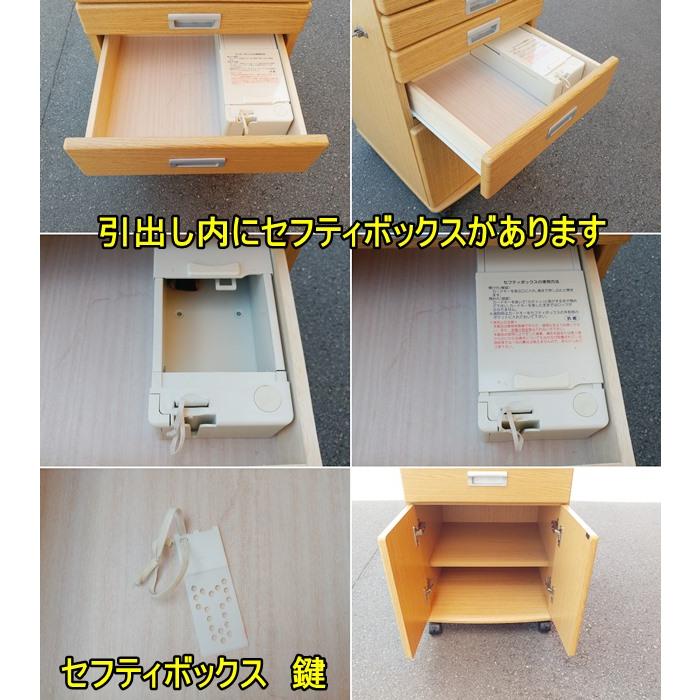中古)(一部地域送料無料)床頭台 キャスター付きセフティ 中古)(一部地域送料無料)床頭台 キャスター付きセフティ