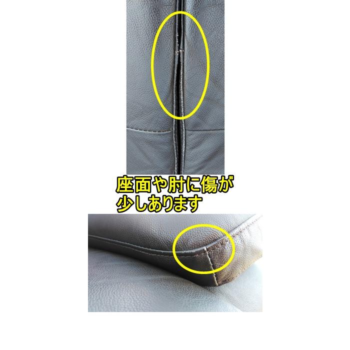 中古)(一部地域送料無料)2人掛けソファ 本革張り ダーク 中古)(一部地域送料無料)2人掛けソファ 本革張り ダーク