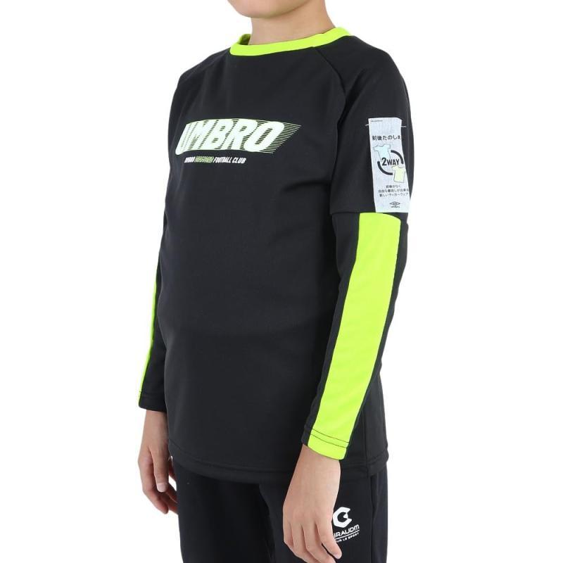 [アンブロ] 長袖シャツ サッカー 吸汗速乾 ドライ UVカット ストレッチ 練習用 子供 キッズ ジュニア 男女兼用