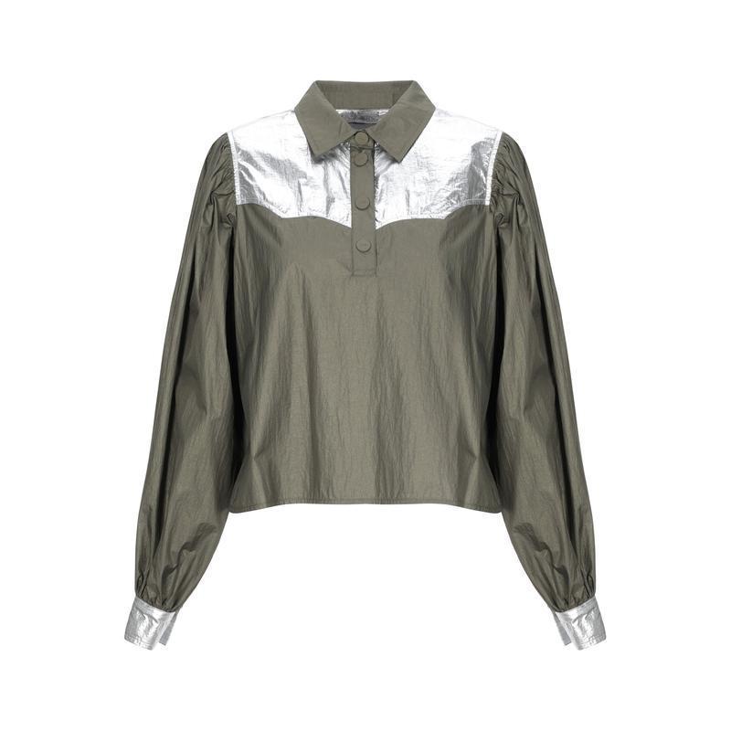 1440のganni ブラウス レディースファッション トップス シャツ ブラウス 長袖 ミリタリーグリーン 796f6f78agならyahoo ショッピング ランキングや口コミも豊富なネット通販 更にお得なpaypay残高も スマホアプリも充実で毎日どこから
