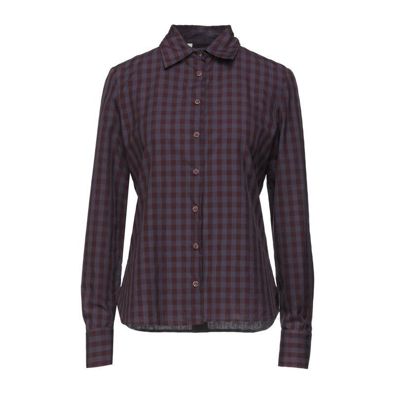 年間ランキング6年連続受賞 Napoli Barba 送料無料キャンペーン実施中 全国一律 チェック柄シャツ ボルドー 長袖 シャツ ブラウス トップス レディースファッション シャツ ブラウス