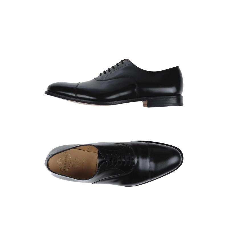 チャーチ Church S メンズ レースアップシューズ 靴 ブラック Feriteinvisibili It