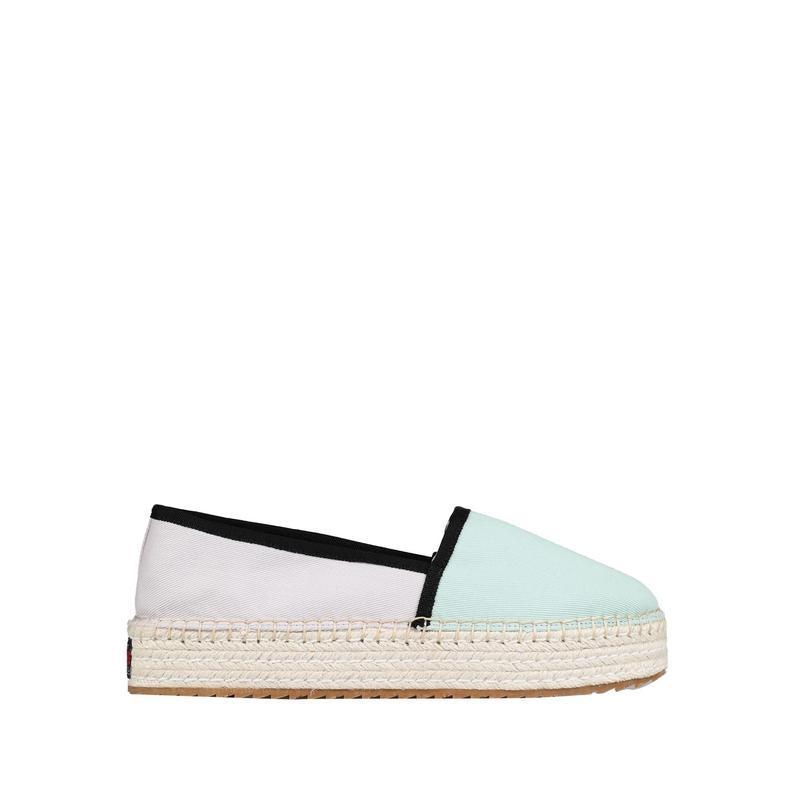 トミージーンズ Tommy Jeans エスパドリーユ レディースファッション レディースシューズ ライトグリーン 以上節約