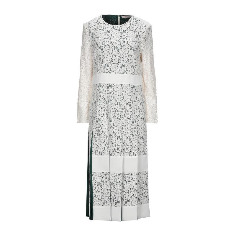 魅了 Tory Burch 七分丈ワンピース ドレス ファッション レディースファッション ワンピース チュニック ワンピース アイボリー 早割クーポン Skylanceronline Com