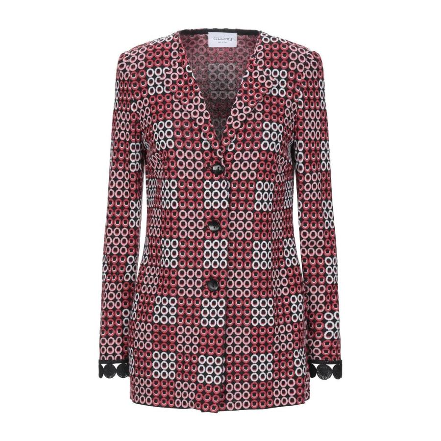 Stizzoli レディース カーディガン ニット トップス レッド Supersport Tn