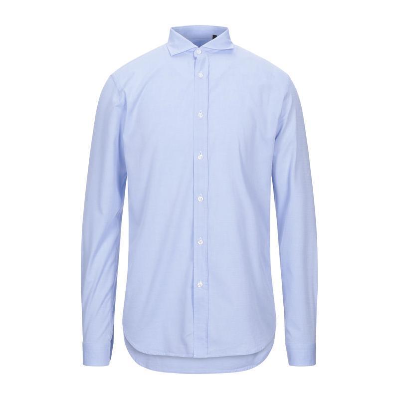絶対一番安い Liu Jo Man 無地シャツ メンズファッション トップス シャツ カジュアルシャツ 長袖 スカイブルー 信頼 Www Gtasigns Ca