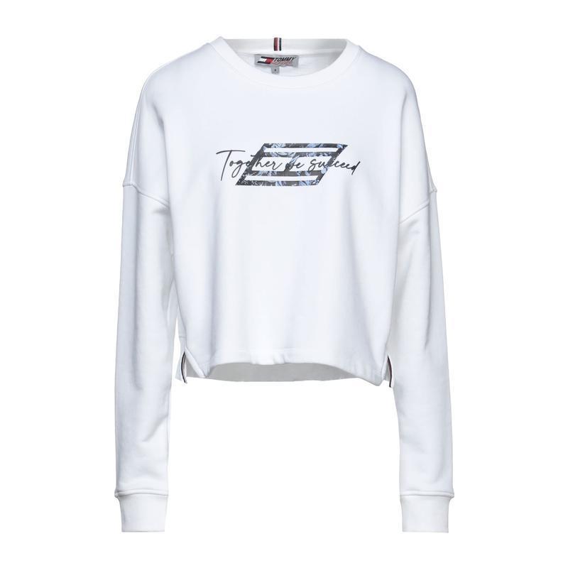高価値 トミーヒルフィガー Tommy Hilfiger スウェット レディースファッション ジャージ スウェット ジャージ スウェットトップス ホワイト ジャージ スウェットトップス サイズ S Budgetflooringlv Com
