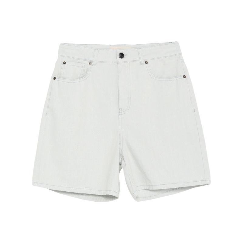 送 ｿ無料 セミクチュール Semicouture デニムショートパンツ レディースファッション ボトムス ショートパンツ ブルー 激安 価格 Www Superavila Com