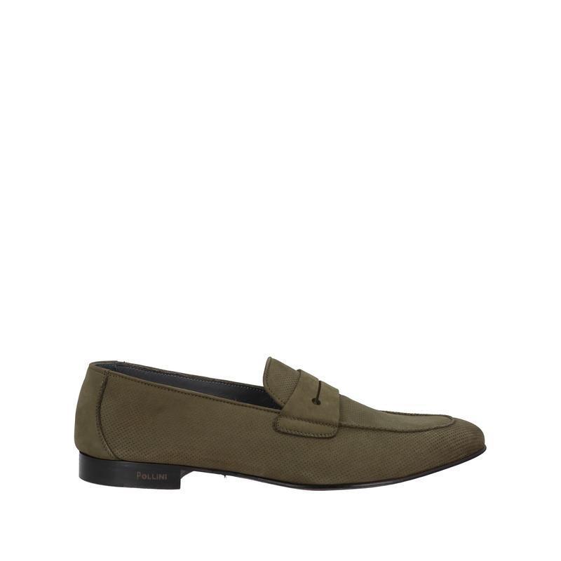 ポリーニ Pollini ミリタリーグリーン メンズシューズ メンズファッション モカシン 紳士靴 安いそれに目立つ モカシン