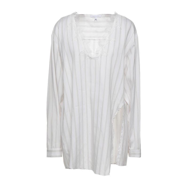 売れ筋ランキングも ストライプ柄シャツ Pepe Patrizia パトリツィアペペ 送料無料キャンペーン実施中 全国一律 レディースファッション ホワイト 長袖 シャツ ブラウス トップス シャツ ブラウス